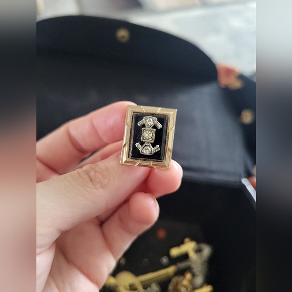 🌟Gem cuff links vintage 2 plus one fish cuff link - Picture 6 of 8